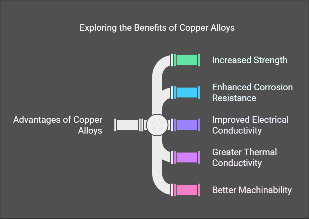 What are the advantages of using copper alloys over pure copper infographic